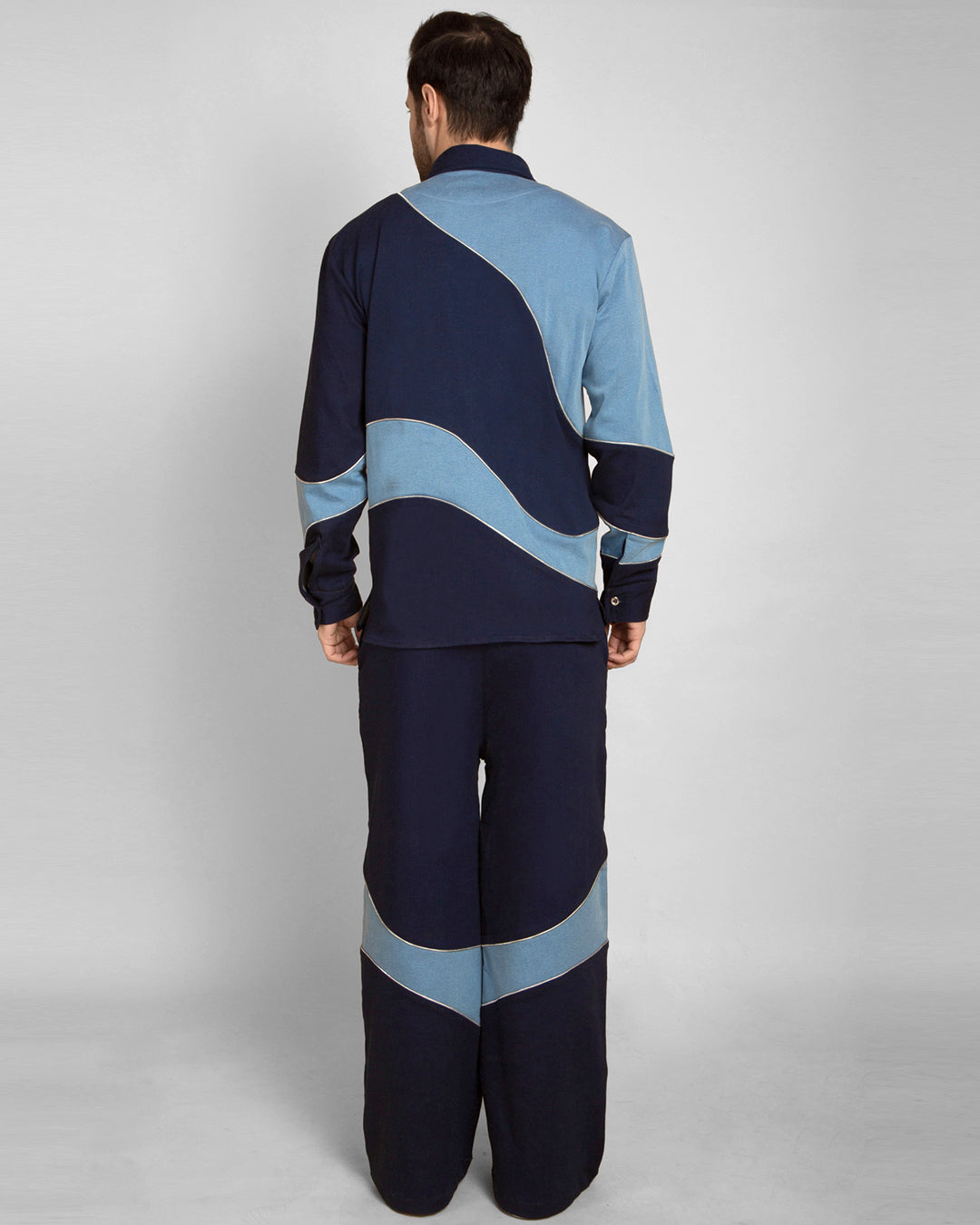 Blue Split Denim Shacket