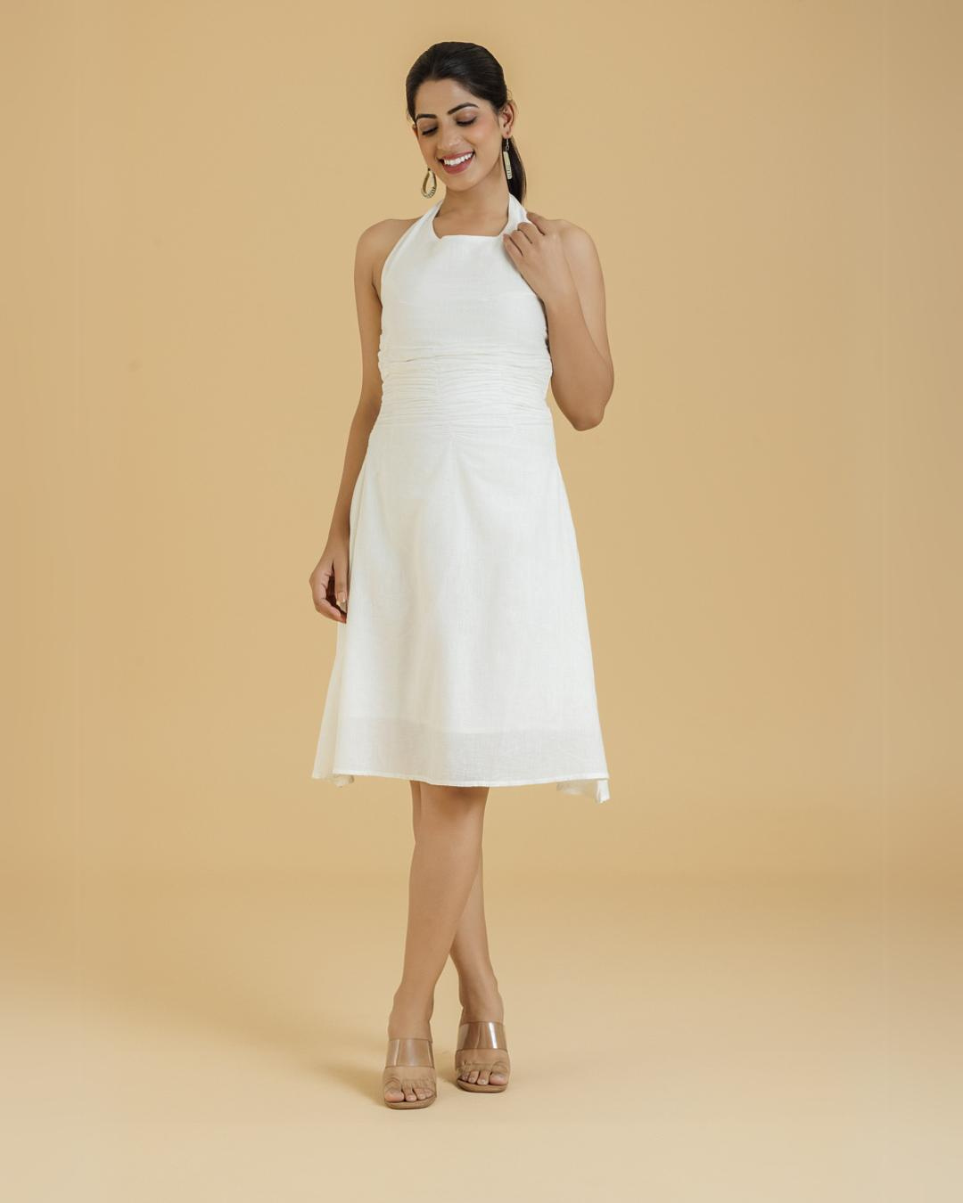 Women's Midi Dress White – HEMPORIO