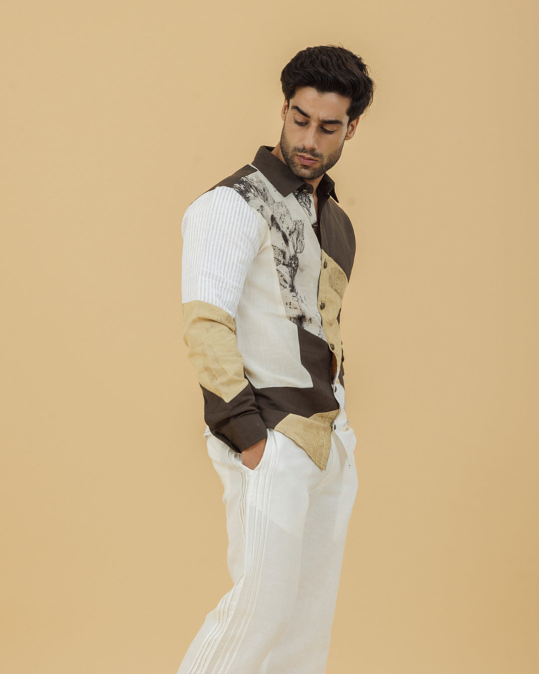 Botanical Patchwork Men's Shirt
