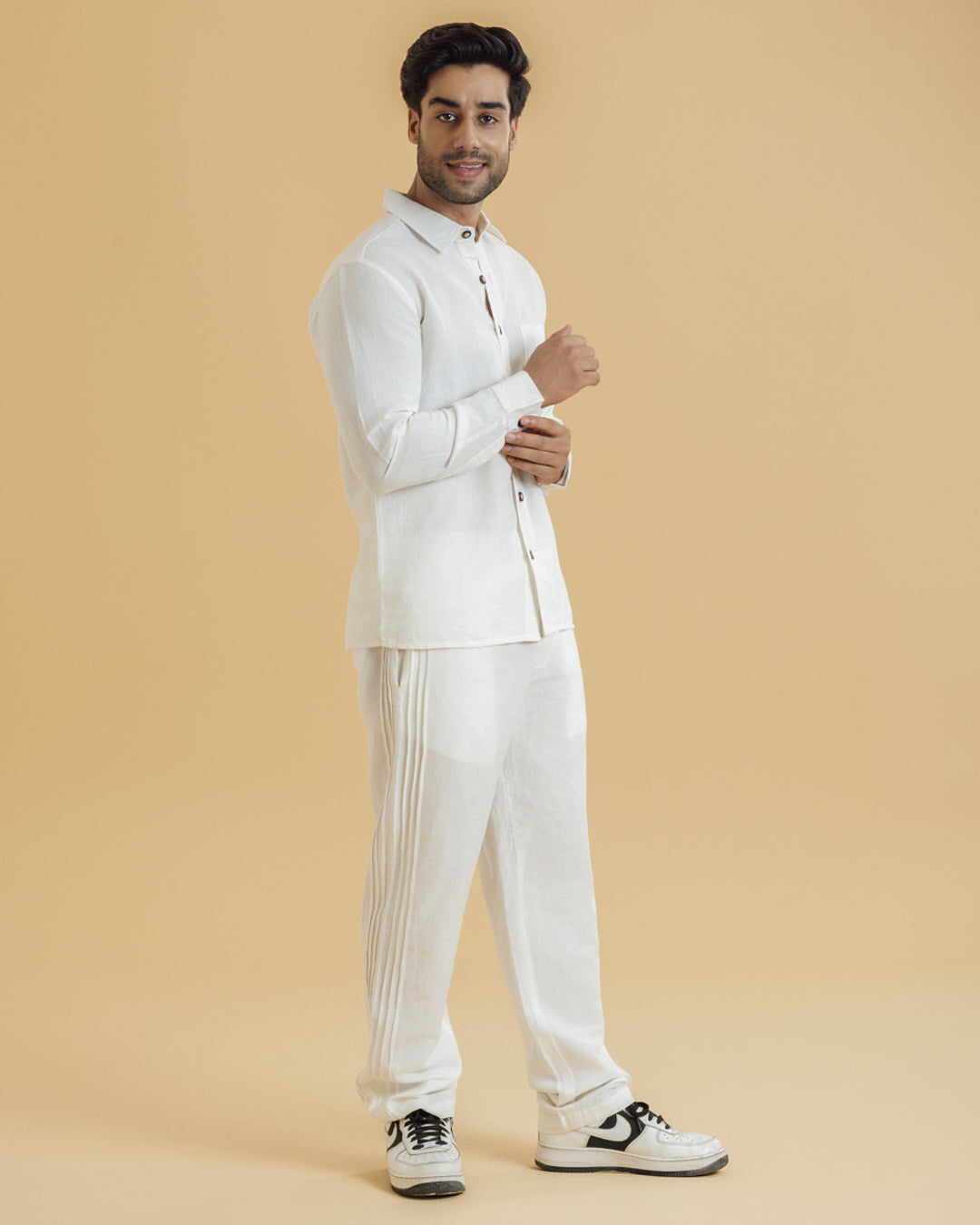 Men's Relaxed Fit Hemp Shirt | White