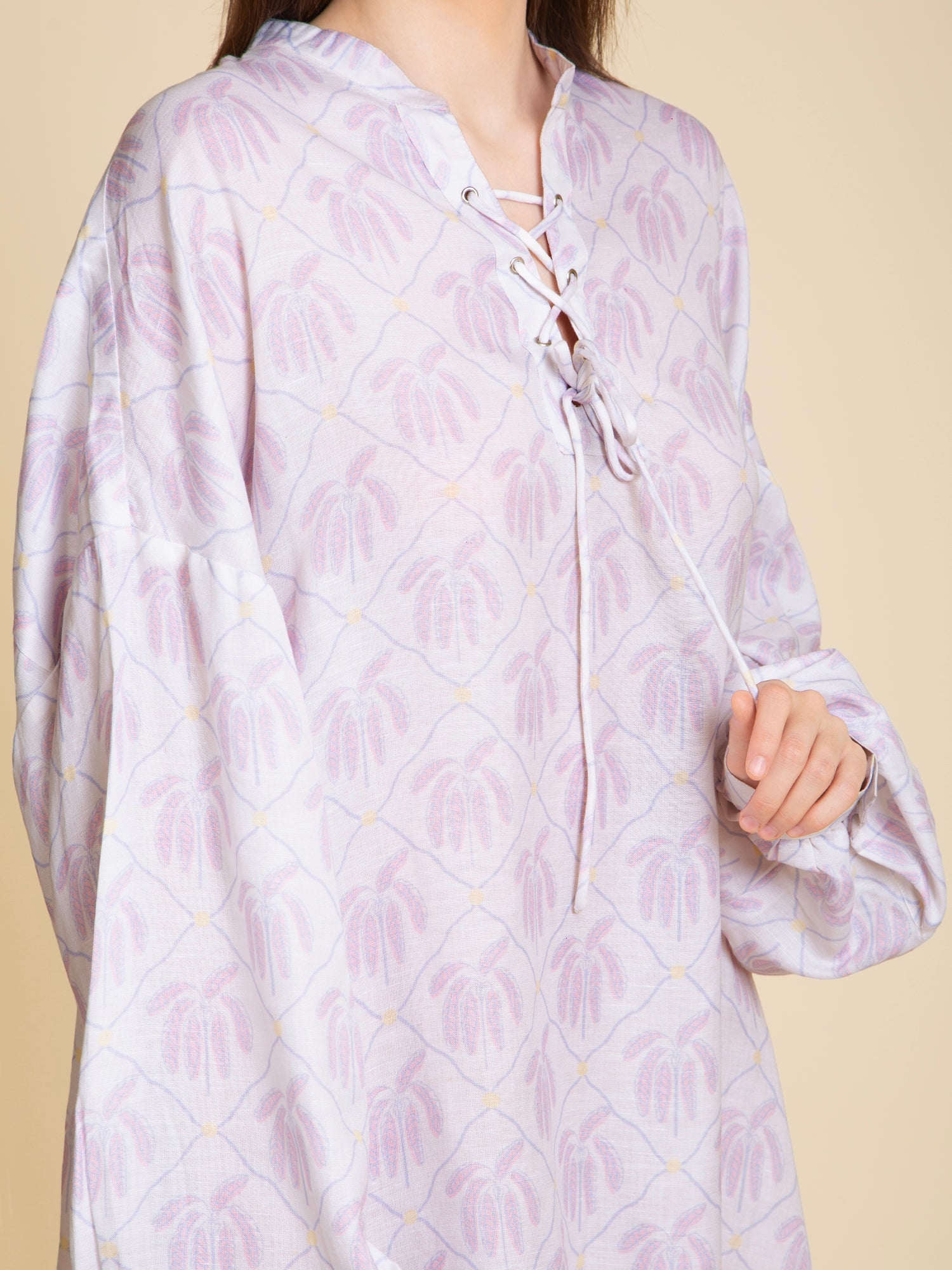 Blush Ease – Relaxed Printed dress