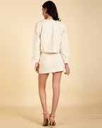 Women's High-Waist Tweed Skirt