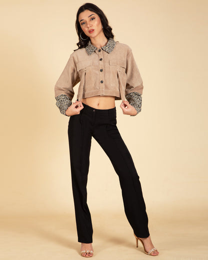 Womens Corduroy Crop jacket
