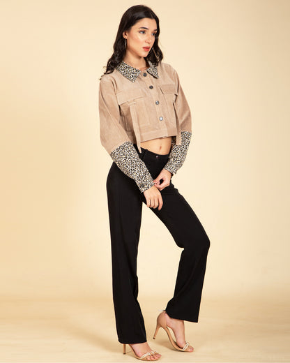 Womens Corduroy Crop jacket