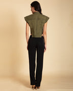 Chic Cutaway Denim Top
