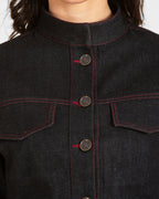 Cropped Fitted Denim Jacket