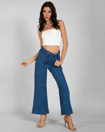 Women's High-Waisted Flare Jeans