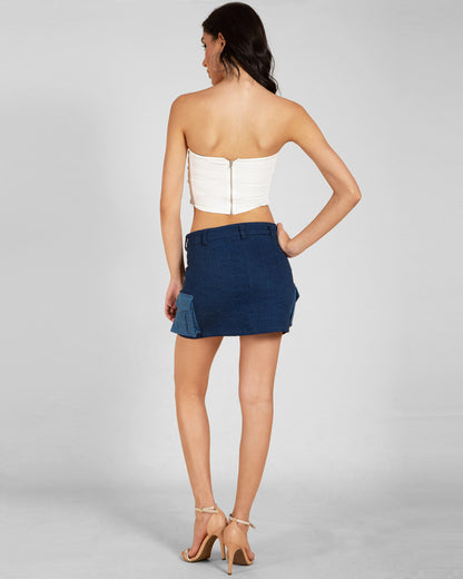 Fitted Cargo Mini Skirt