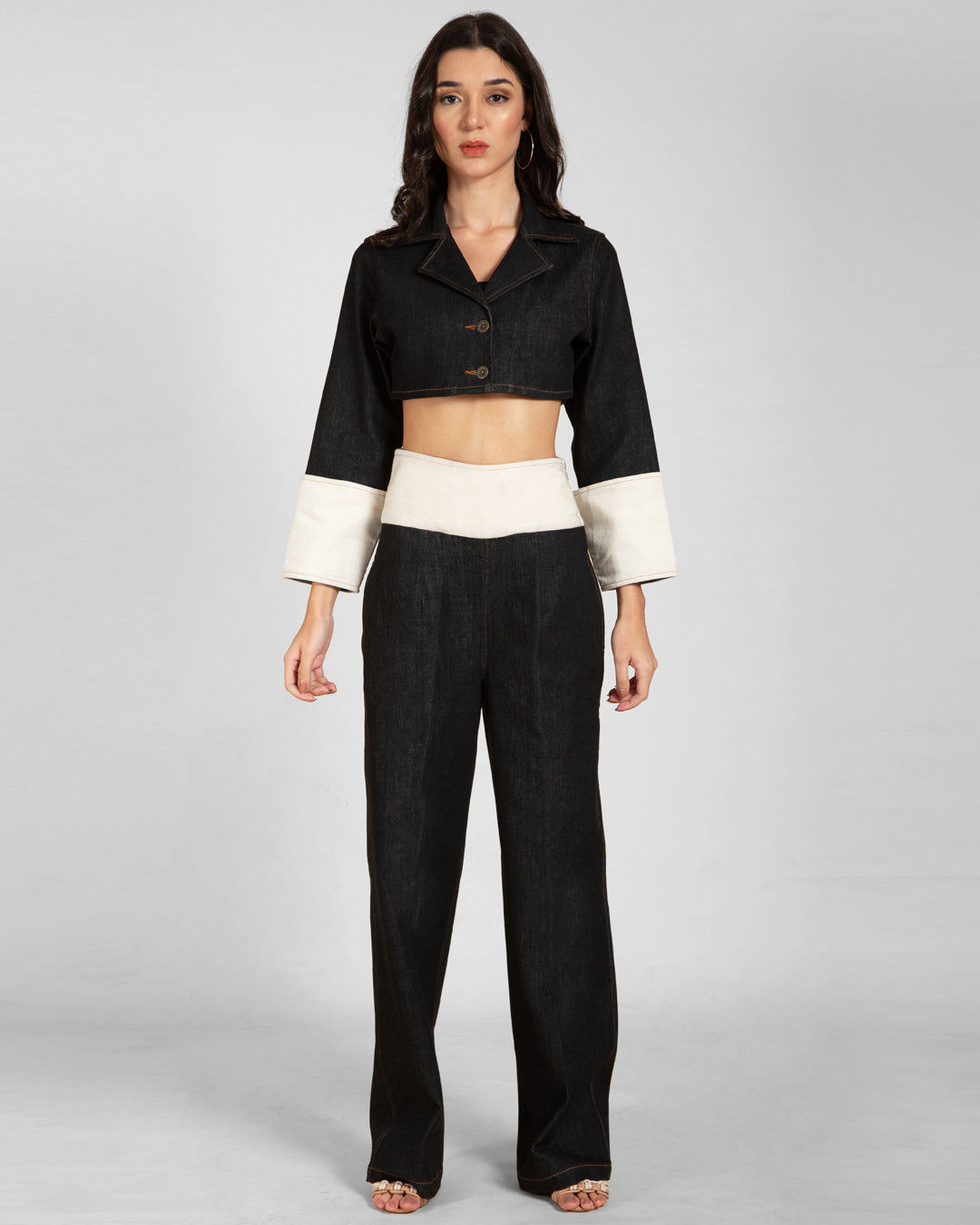 Dual-Tone Denim Co-Ord Set