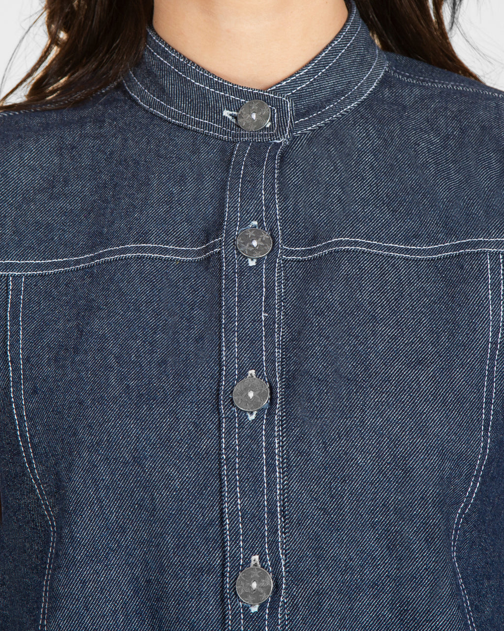 Asymmetrical Denim Top