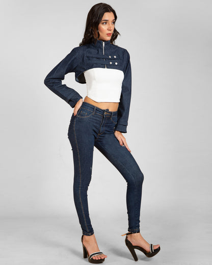 Super Cropped Bolero Denim Jacket