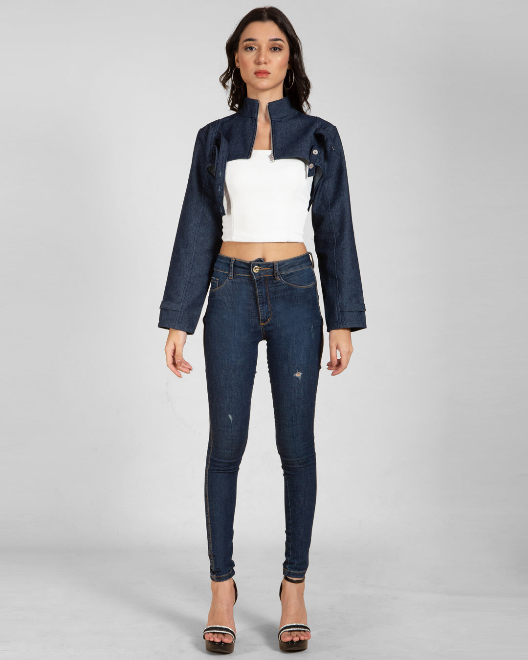 Super Cropped Bolero Denim Jacket