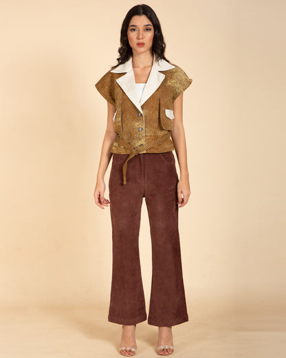 Women's Drop Shoulder Belted Jacket