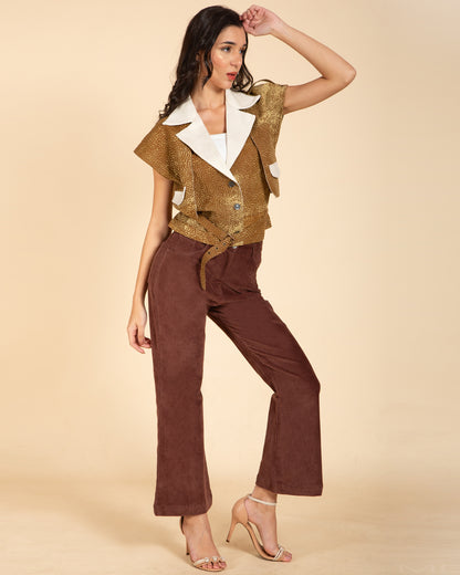 Women's Drop Shoulder Belted Jacket