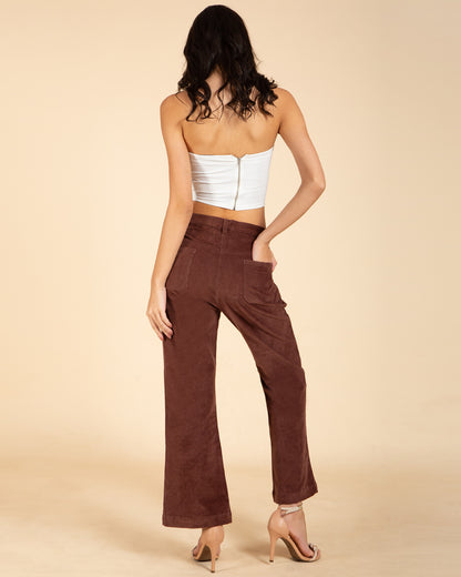 Women's Corduroy Bootcut pants - Mid Rise