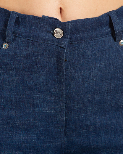 Women’s Contrast Panel Straight Jeans