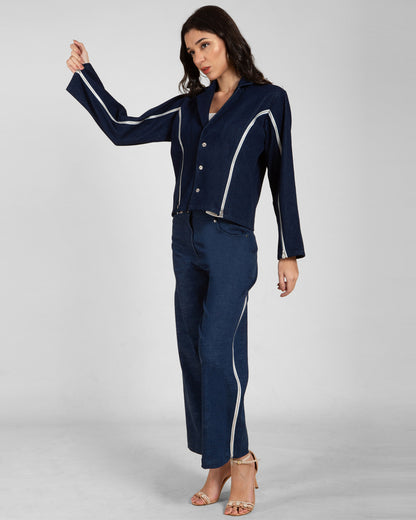 Luxe Denim Cord & Jacket Set