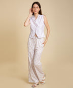 Pastel Palm Collared vest