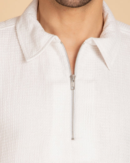 Men's Creamy White Polo T-Shirt