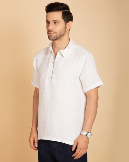Men's Creamy White Polo T-Shirt