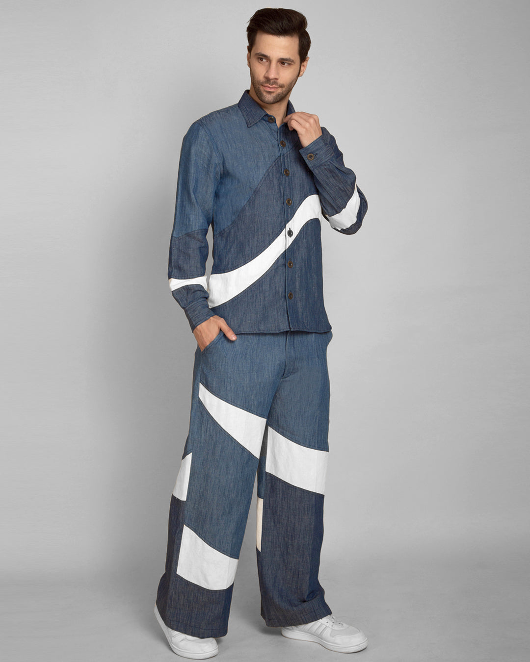 Men's Rebel Patchwork Denim Co-Ord Set