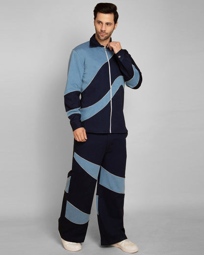 Blue Split Denim Shacket