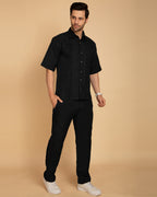 Classic Black Pintuck Shirt