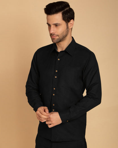 Night Black Smart Formal Shirt