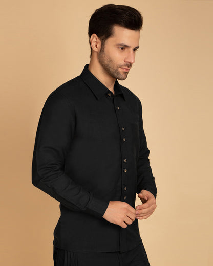 Night Black Smart Formal Shirt