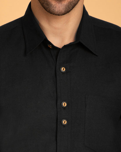 Night Black Smart Formal Shirt