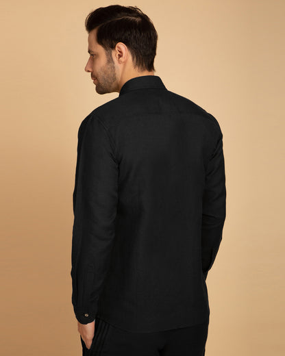 Night Black Smart Formal Shirt