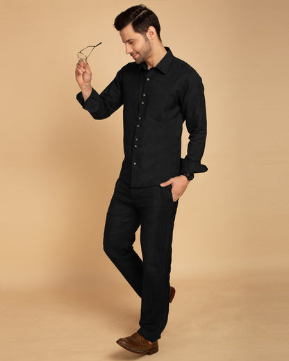 Night Black Smart Formal Shirt