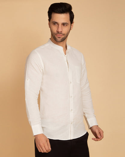 Pearl White Semi-Formal Shirt