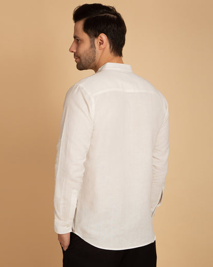 Pearl White Semi-Formal Shirt