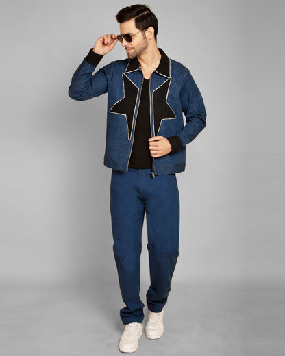 Men's Star Patch Denim Jacket
