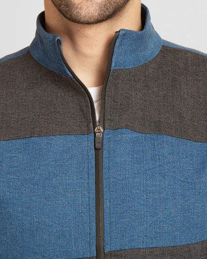 Men's Dual-Tone Patchwork Denim Jacket