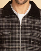 Men's Checkered Zipper Jacket