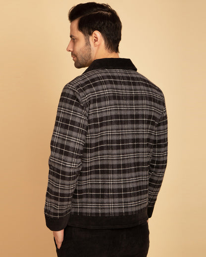 Men's Checkered Zipper Jacket