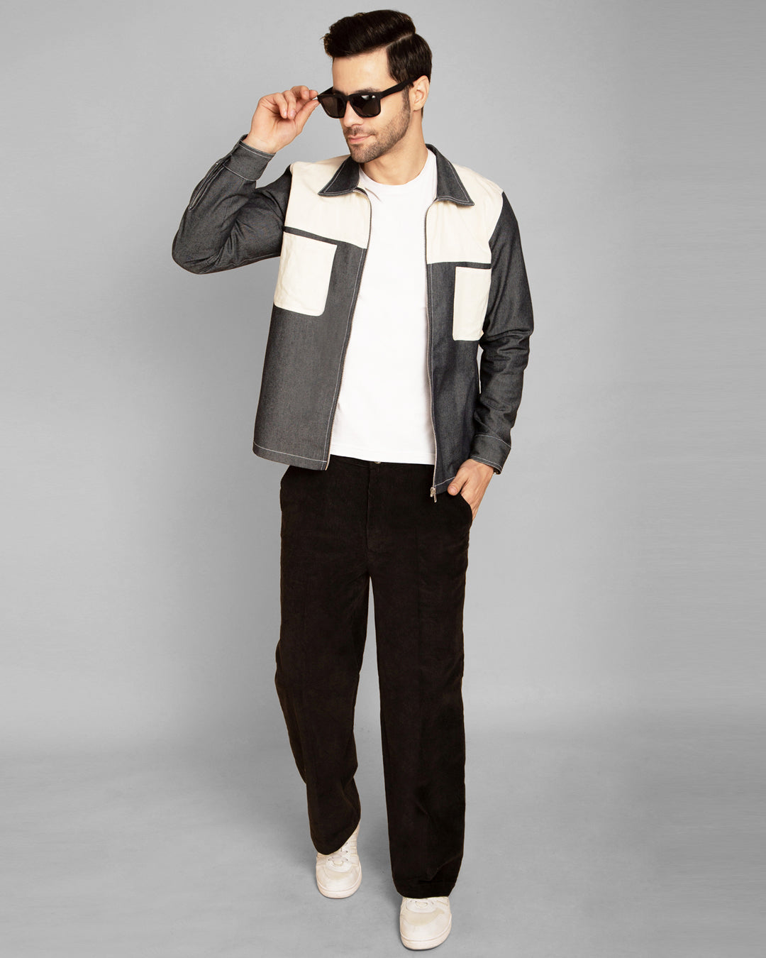 Men's Urban Edge Contrast Pocket Denim Jacket