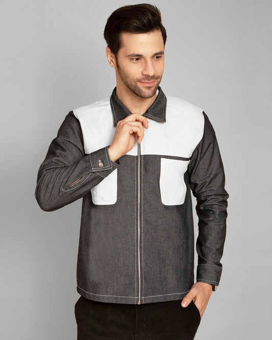 Men's Urban Edge Contrast Pocket Denim Jacket