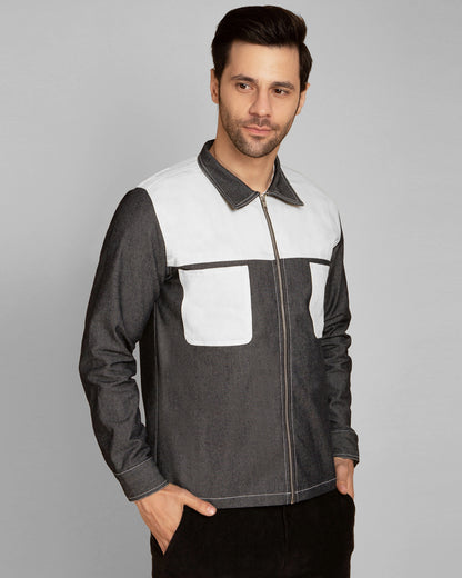 Men's Urban Edge Contrast Pocket Denim Jacket