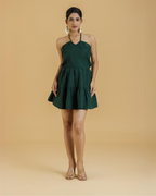 Emerald Breeze Back-Tie Dress