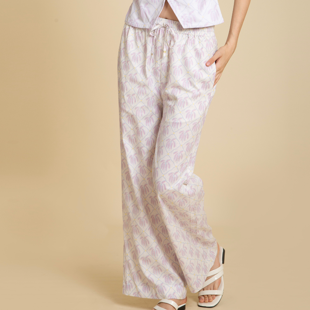 Lavender Mist Wide-Leg Pants