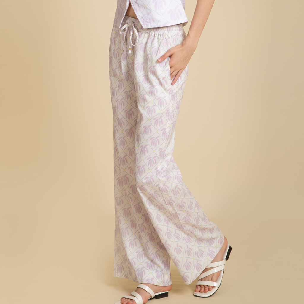 Lavender Mist Wide-Leg Pants