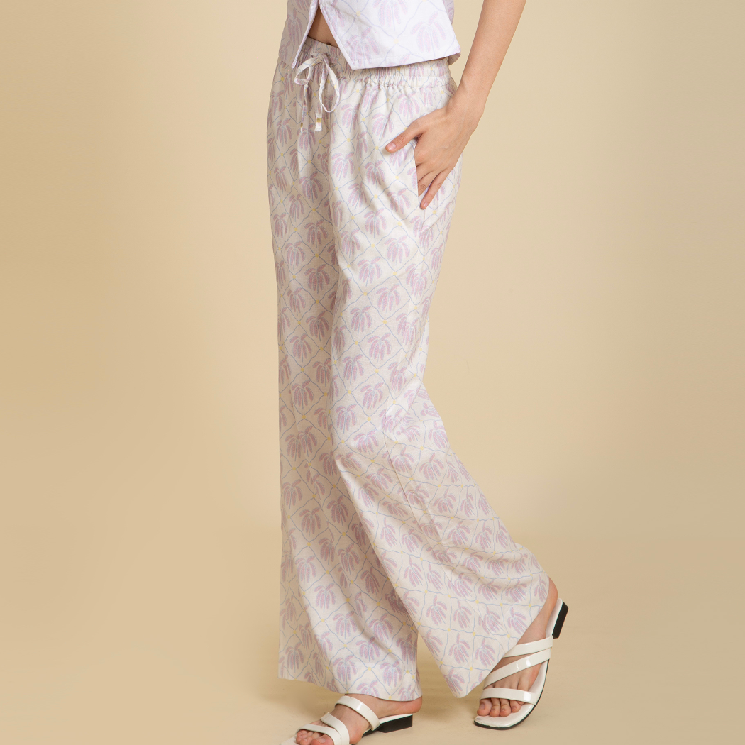 Lavender Mist Wide-Leg Pants