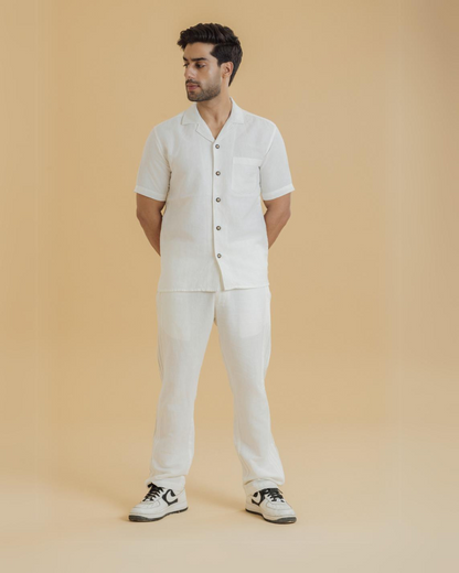 Men's Relaxed Fit Hemp Shirt | White