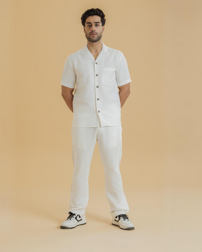 Men's Relaxed Fit Hemp Shirt | White