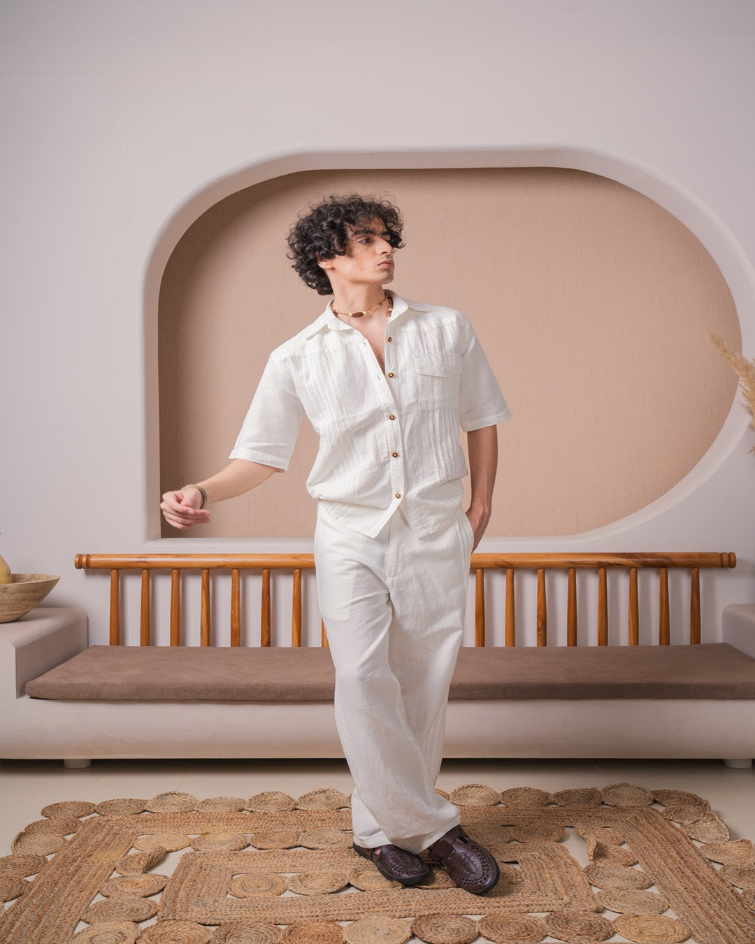 Men's Pintuck Tailored Pants