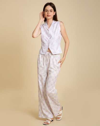 Lavender Mist Wide-Leg Pants