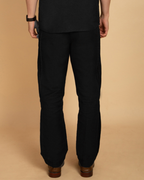 Men's Black Pintuck Tailored Pants
